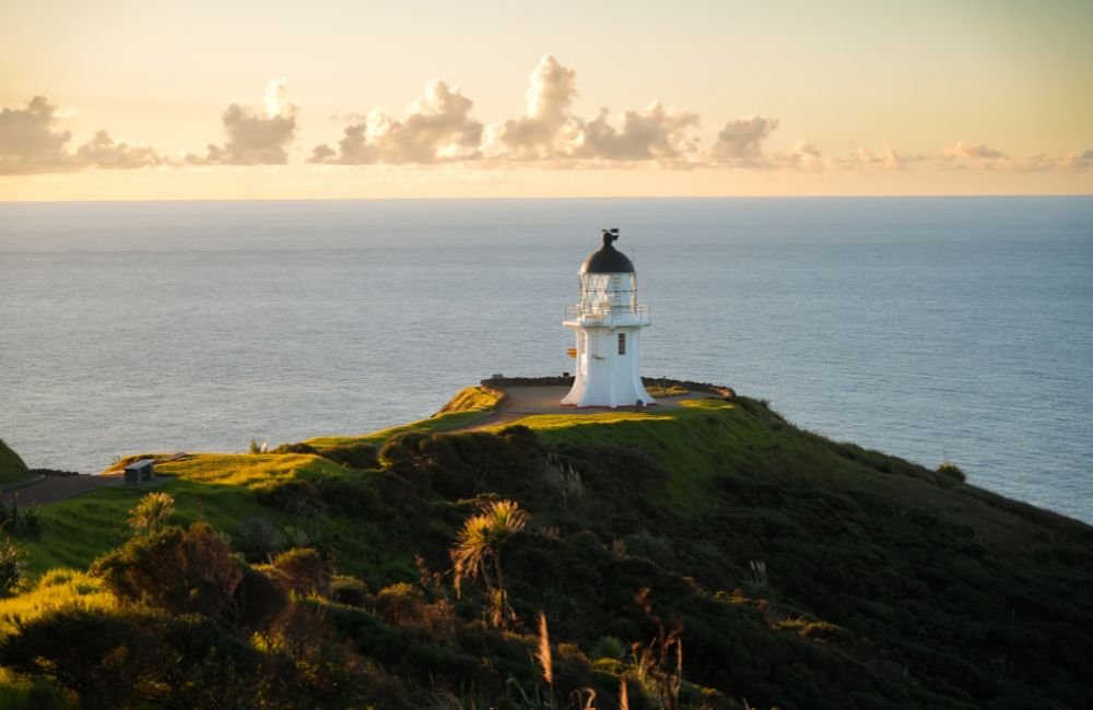 Cape Reinga Lighthouse at Sunset North Island