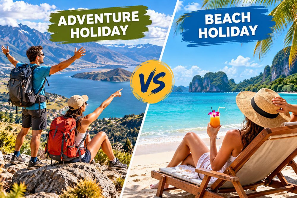 adventure holiday vs beach holiday