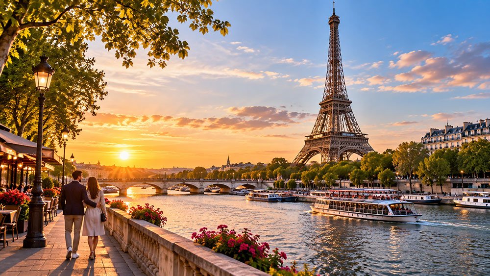 Golden Hour by the Eiffel Tower
