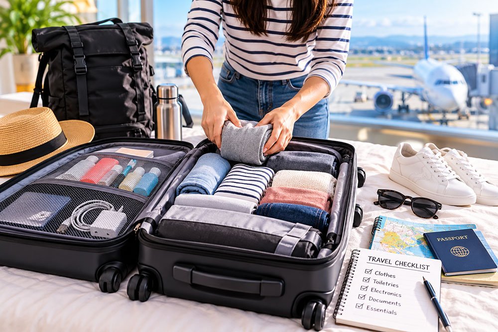 how to pack light for travel