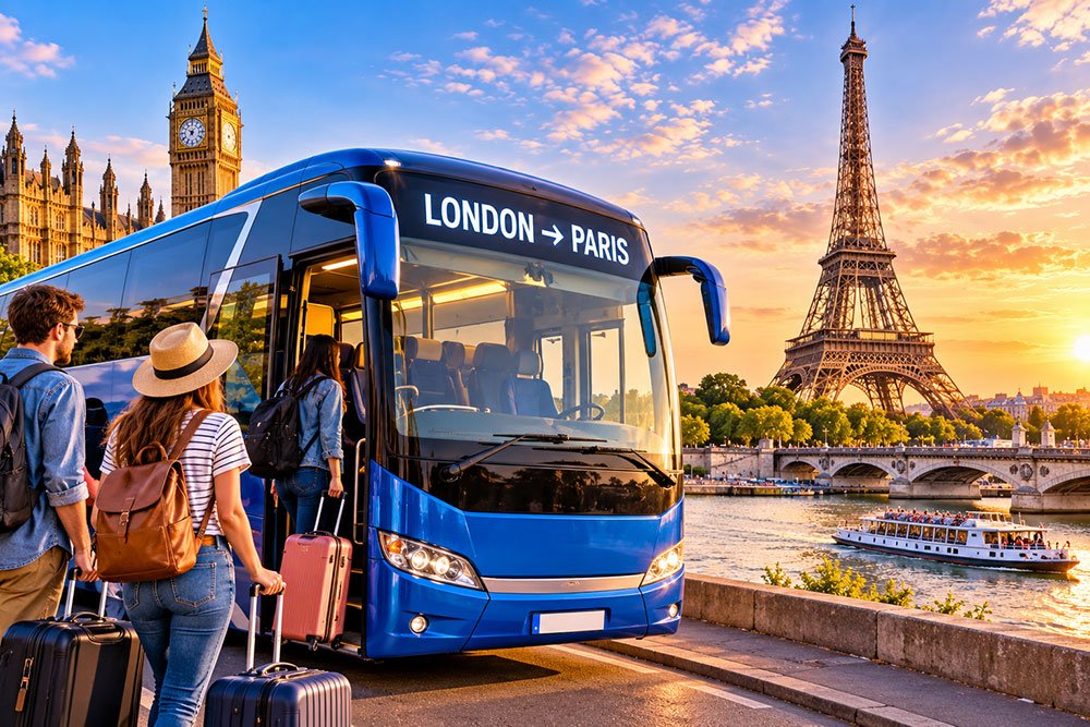 London to Paris bus