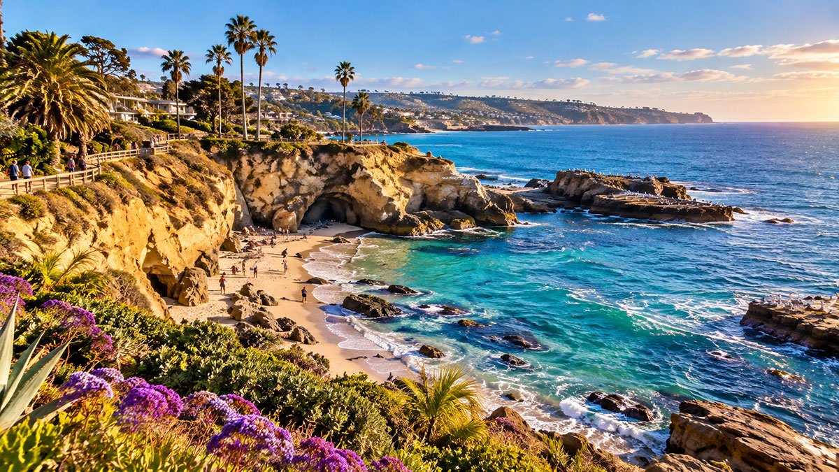 La Jolla Cove and scenic Pacific coastline in La Jolla San Diego