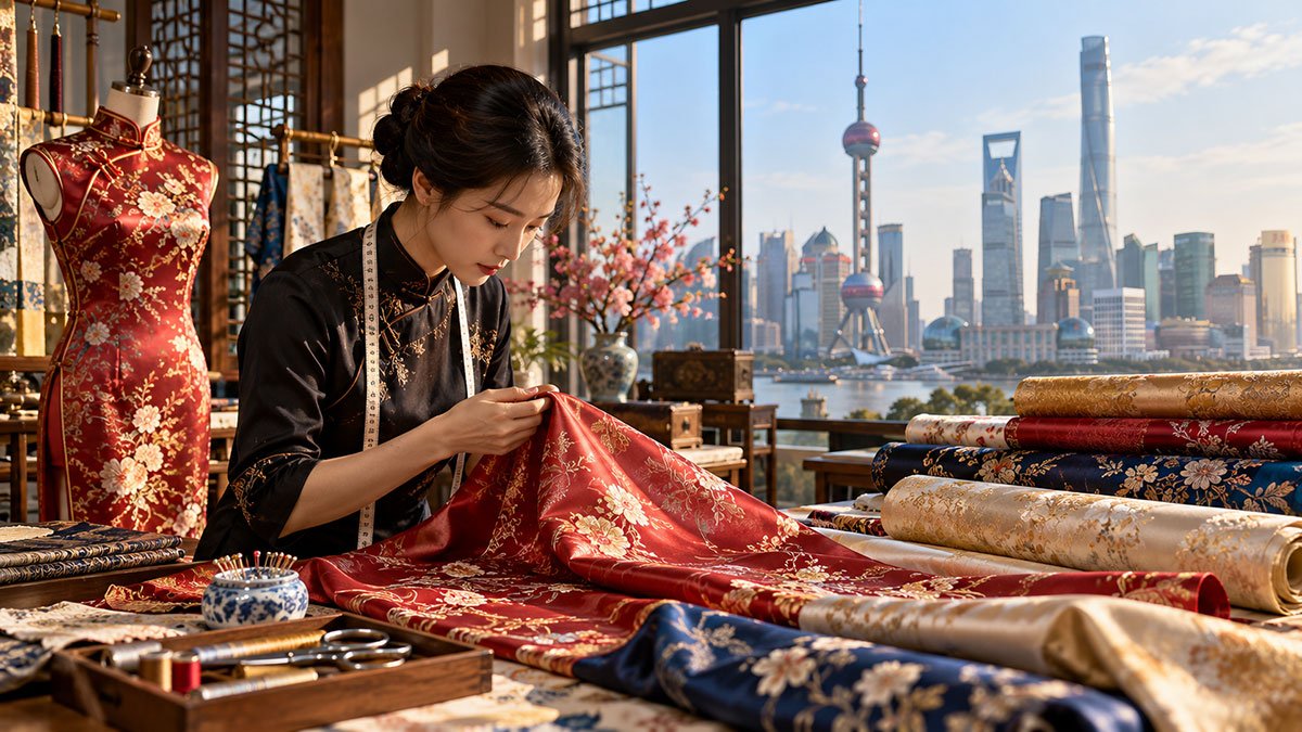 Chinese silk tailoring and traditional qipao in Shanghai