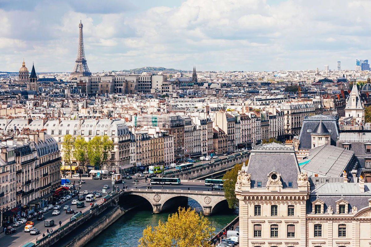 Seine River with Eiffel Tower
