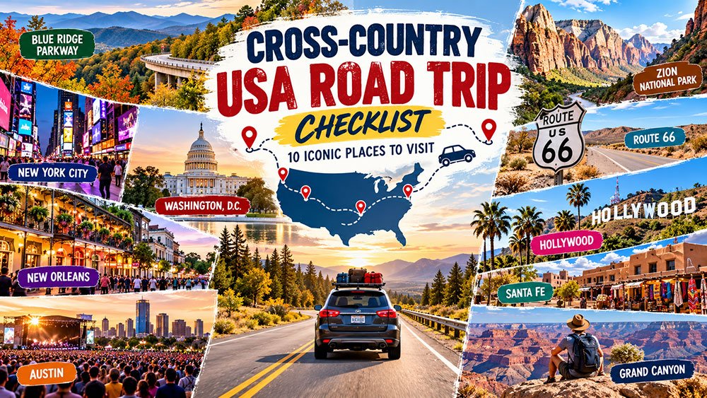 cross-country USA road trip