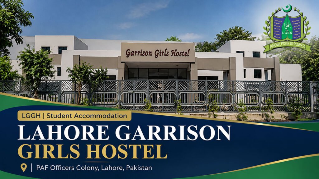 Lahore Garrison Girls Hostel (LGGH) building in PAF Officers Colony, Lahore, Pakistan