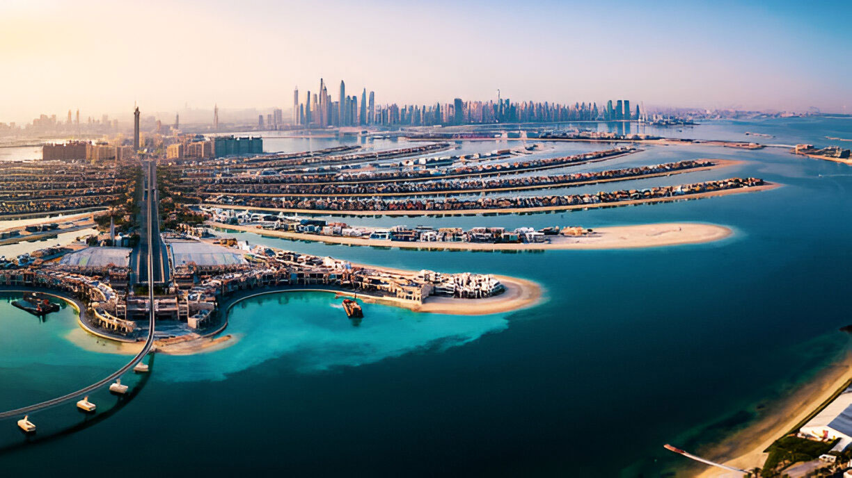 Dream Vacation In Dubai The Palm island panorama Dubai